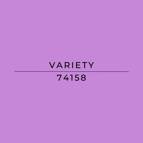 Purple background with 'VARIETY 74158' text