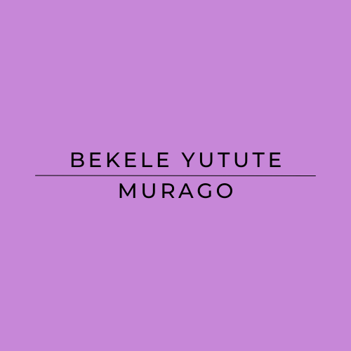 Text 'BEKELE YUTUTE MURAGO' on a purple background
