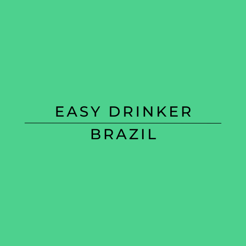 Text 'EASY DRINKER BRAZIL' on a green background