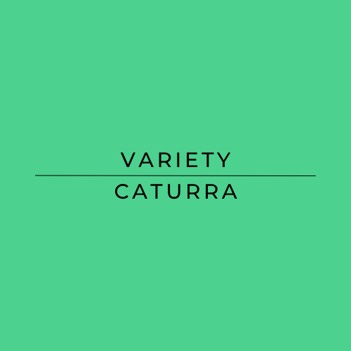 Text 'VARIETY CATURRA' on a green background
