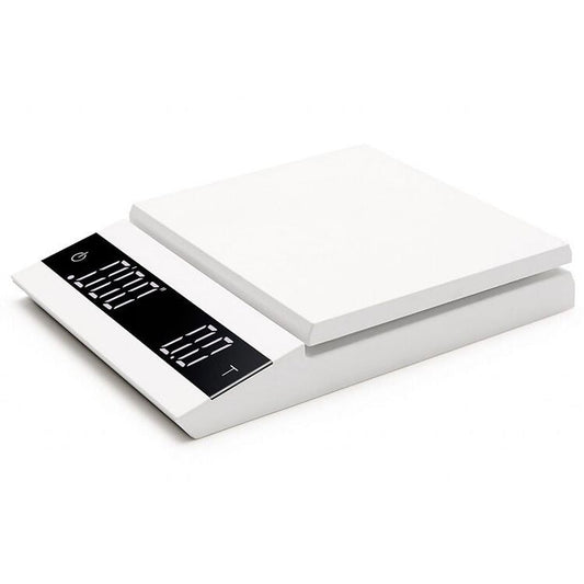 White Felicita Parallel Coffee Scales on a white background