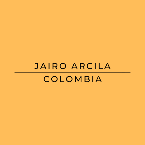 Text 'JAIRO ARCILA COLOMBIA' on a yellow background