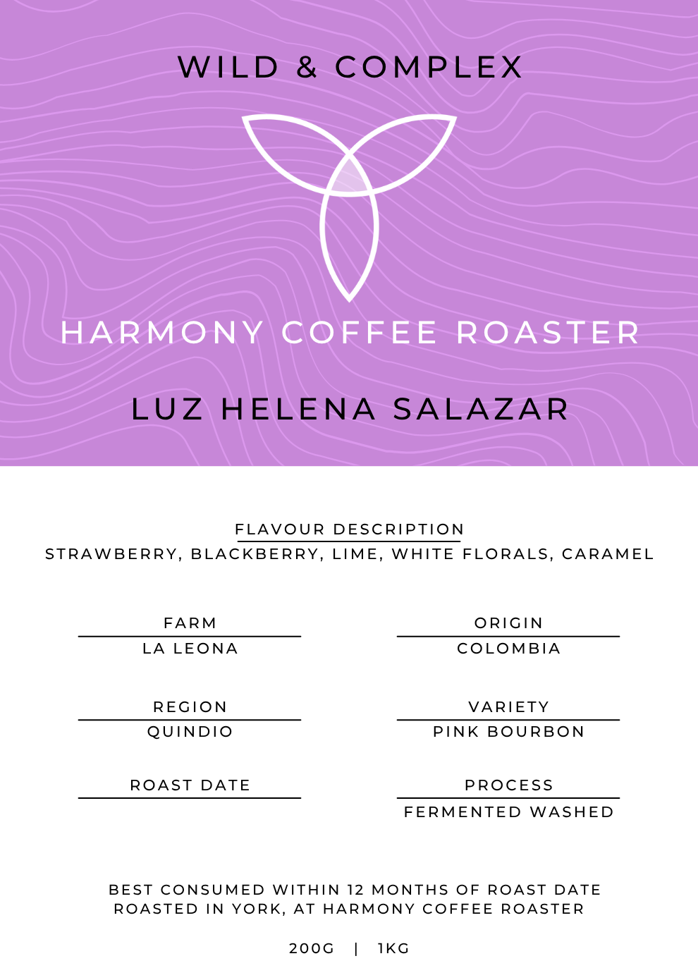 Luz Helena Salazar Label Harmony Coffee