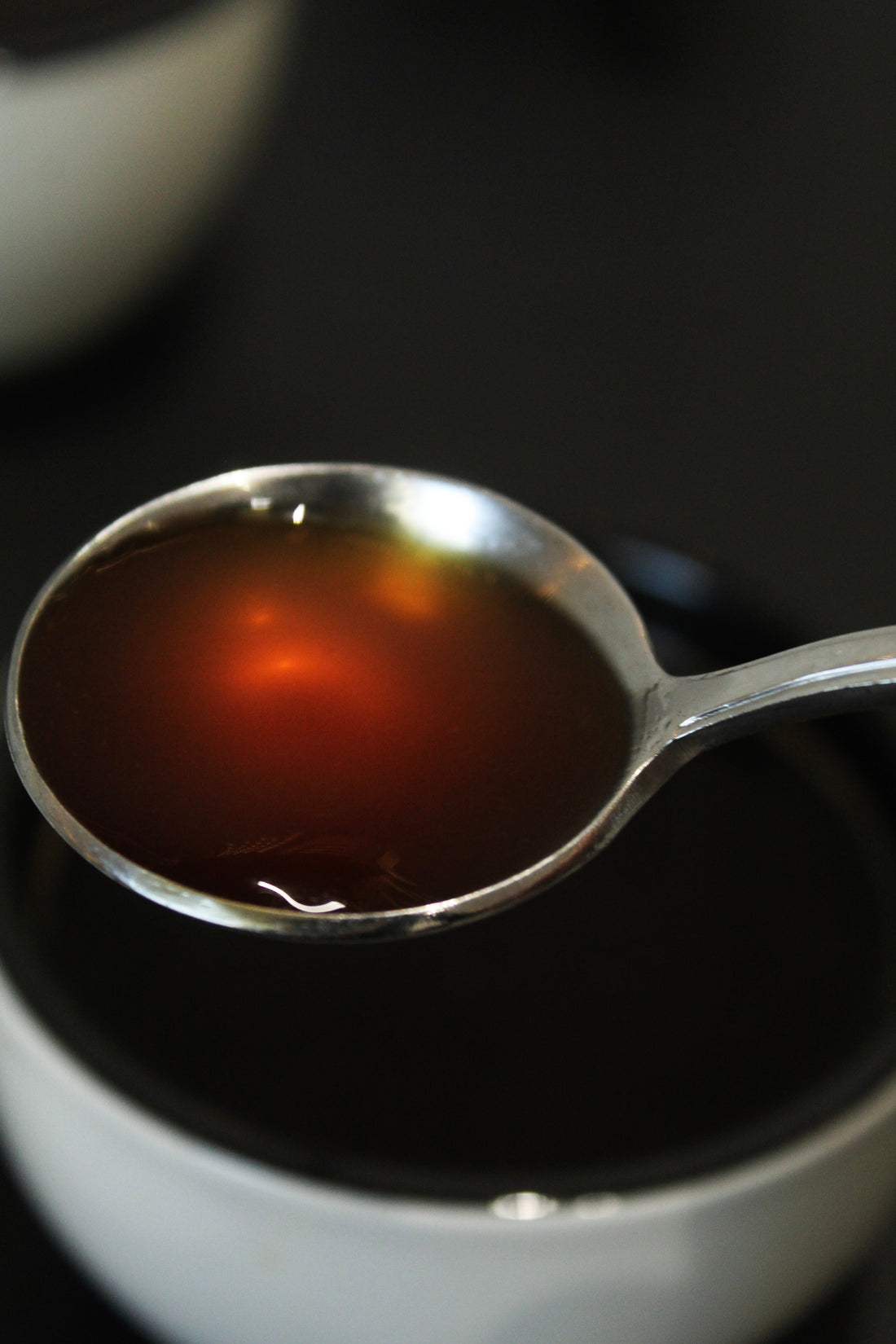 Coffee on a cupping spoon