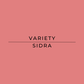 Text 'VARIETY SIDRA' on a pink background