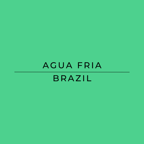 Text 'AGUA FRIA BRAZIL' on a solid green background