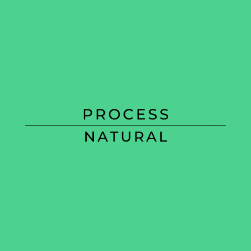 Green background with 'PROCESS NATURAL' text