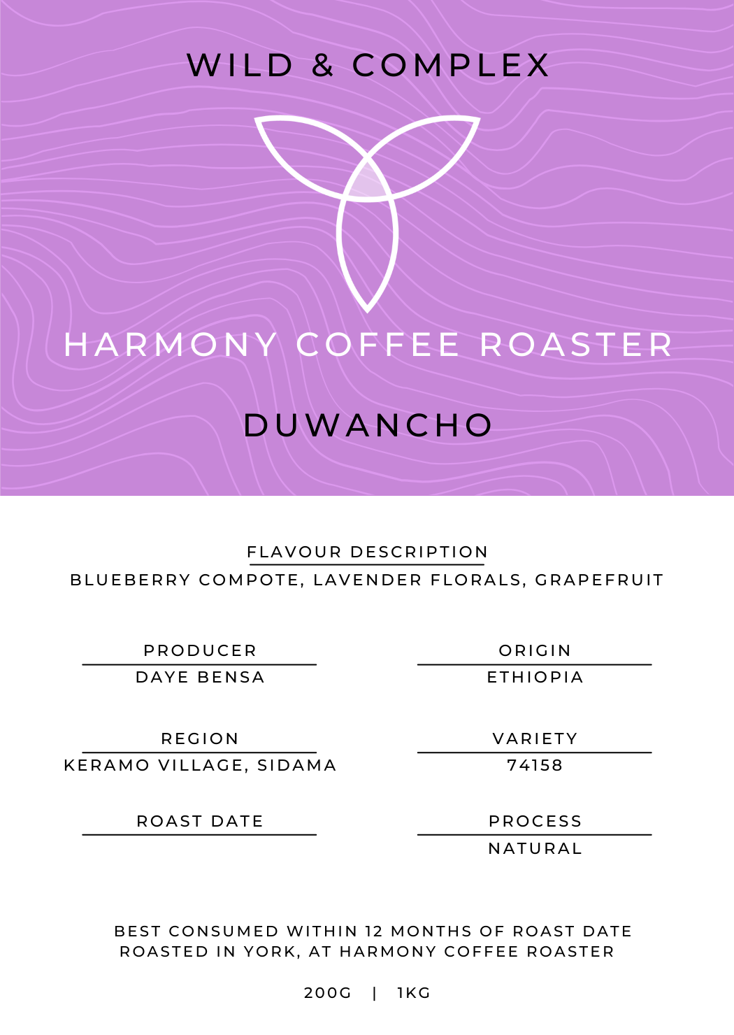 Duwancho Coffee label