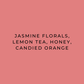 Text on a pink background with product names.