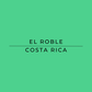 Text 'EL ROBLE COSTA RICA' on a green background