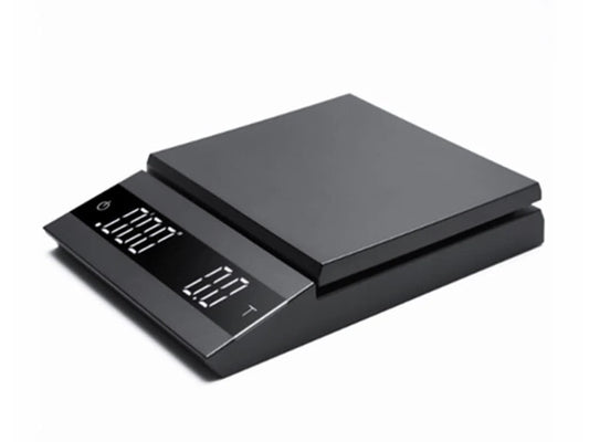 Black Felicita Parallel digital scale on a white background