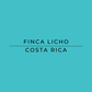 Text 'FINCA LICHOCOSTA RICA' on a teal background