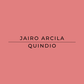 Text 'JAIRO ARCILA QUINDIO' on a pink background