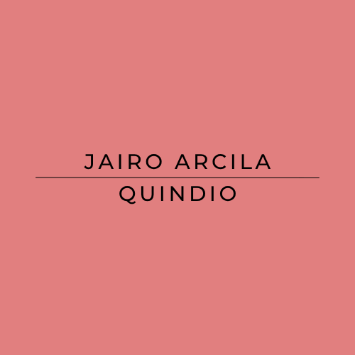 Text 'JAIRO ARCILA QUINDIO' on a pink background