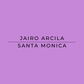 Text: Jairo Arcila, Santa Monica. On a purple background