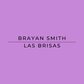 Text 'BRAYAN SMITH LAS BRISAS' on a purple background
