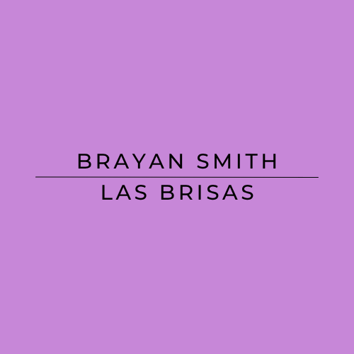 Text 'BRAYAN SMITH LAS BRISAS' on a purple background