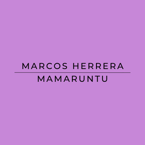 Text 'Marcos Herrera Mamaruntu' on a purple background