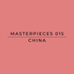 Text: Masterpieces 015, China - on a red background. Harmony Coffee York
