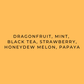Text listing ingredients on a yellow background