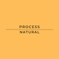 Text 'PROCESS NATURAL' on a yellow background