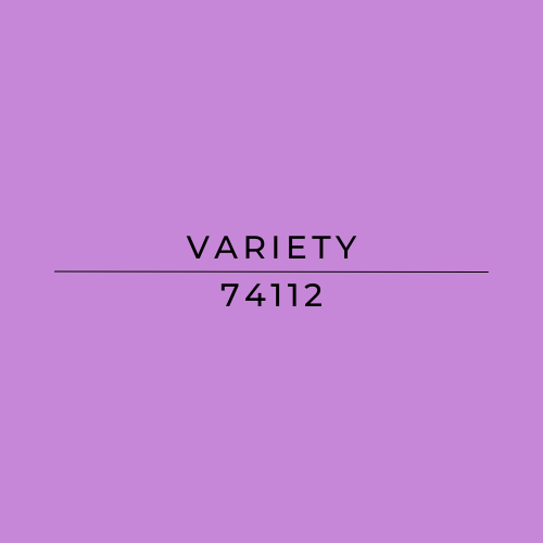 Purple background with 'VARIETY 74112' text