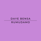 Text "Daye Bensa Rumudamo" On a purple Background
