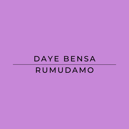 Text "Daye Bensa Rumudamo" On a purple Background