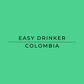Text 'EASY DRINKER COLOMBIA' on a green background