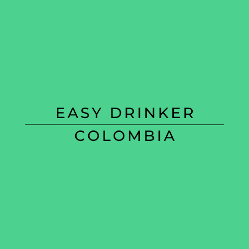 Text 'EASY DRINKER COLOMBIA' on a green background