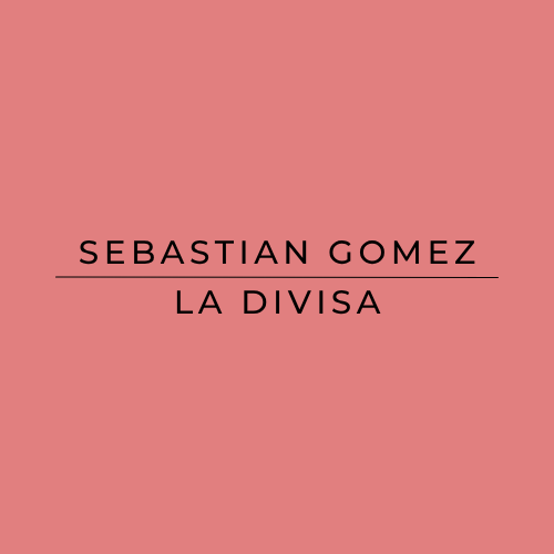 Text 'SEBASTIAN GOMEZ LA DIVISA' on a pink background