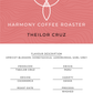 Label for Their Cruz Gesha Harmony Coffee Masterpieces
