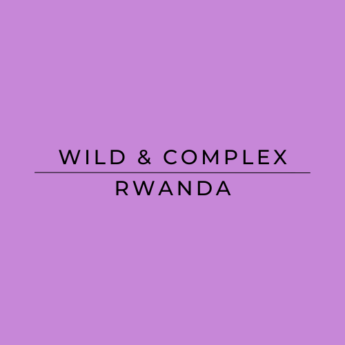Text 'WILD & COMPLEX RWANDA' on a purple background. Rwandan Coffee